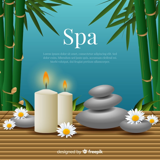 Realistic spa background