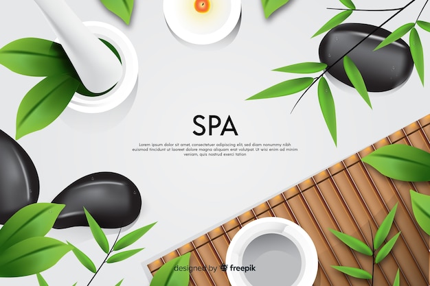 Free Vector realistic spa background