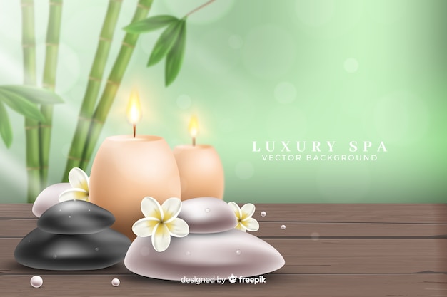 Free Vector realistic spa background