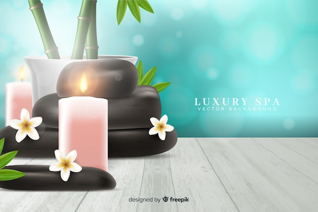 Free Vector realistic spa background