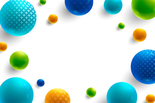 Free vector realistic spheres background