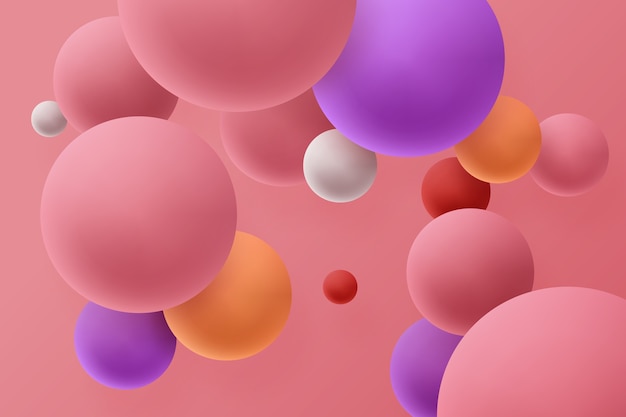 Realistic spheres background