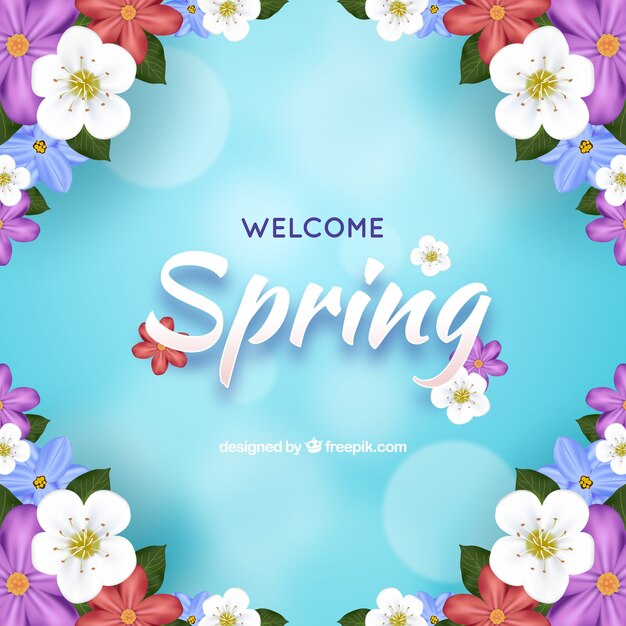 Realistic spring background