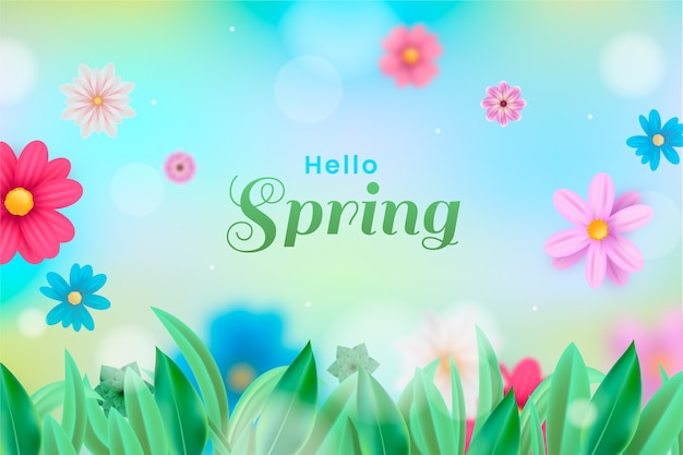 Realistic spring background