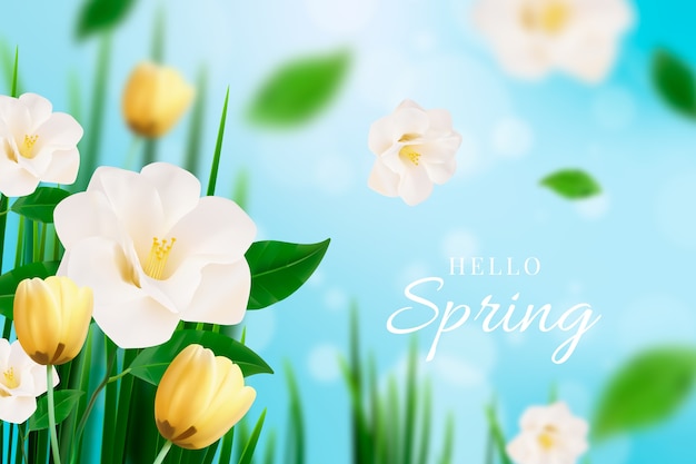 Realistic spring background