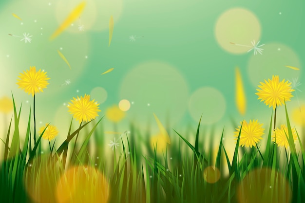 Free Vector realistic spring background