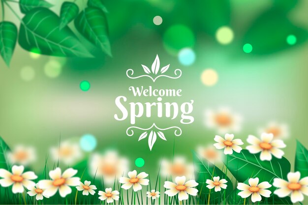 Realistic spring background