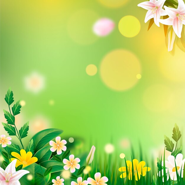 Realistic spring illustration