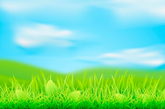 Free Vector realistic spring landscape