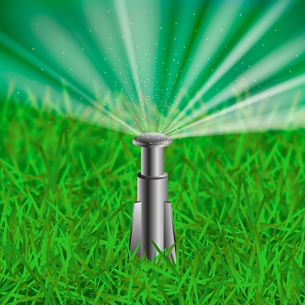 Realistic  sprinkler  illustration