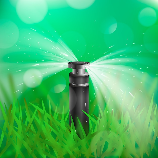 Realistic sprinkler illustration