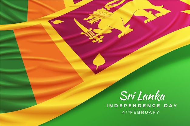 Free Vector realistic sri lanka independence day background