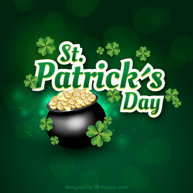 Realistic st. patrick's day background