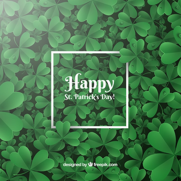 Realistic st. patrick's day background