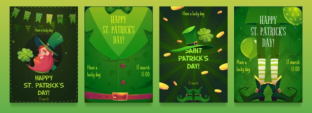 Realistic st. patrick's day poster templates