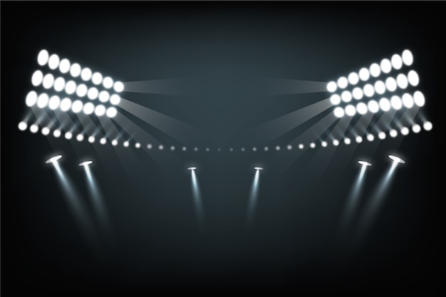 Free Vector realistic stadium light effect