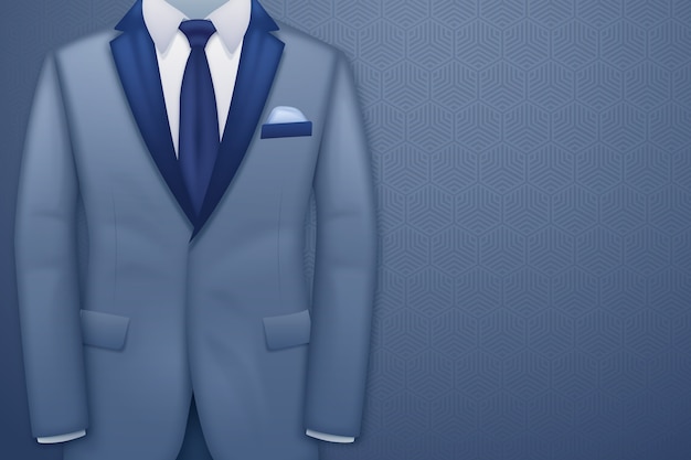 Free Vector realistic suit background