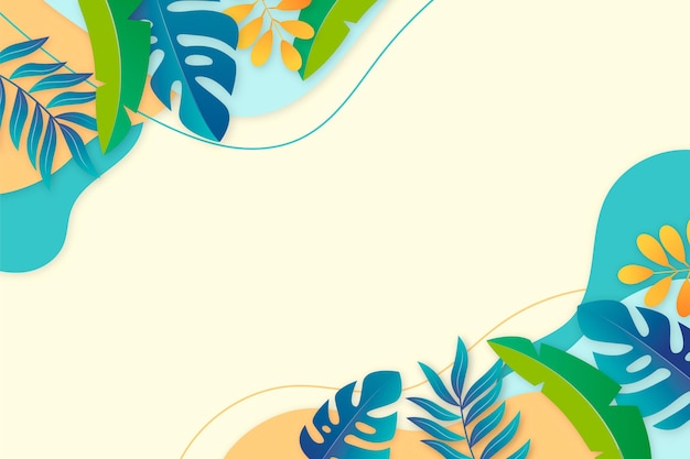 Free vector realistic summer background with vegetation