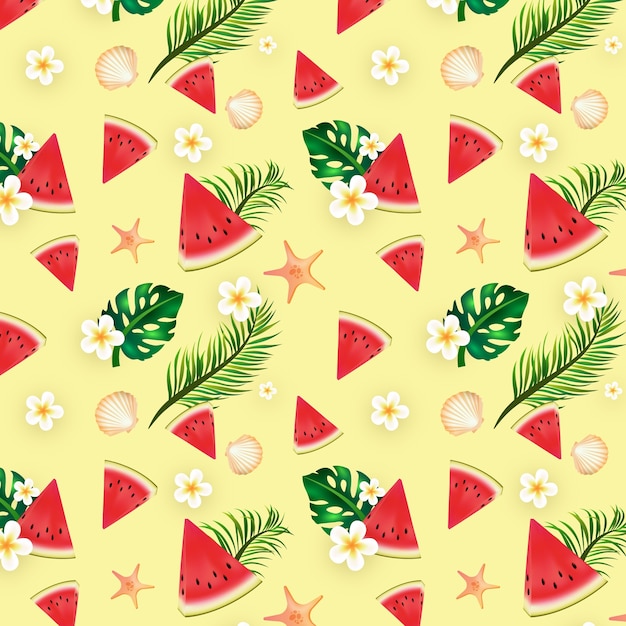 Realistic summer pattern design