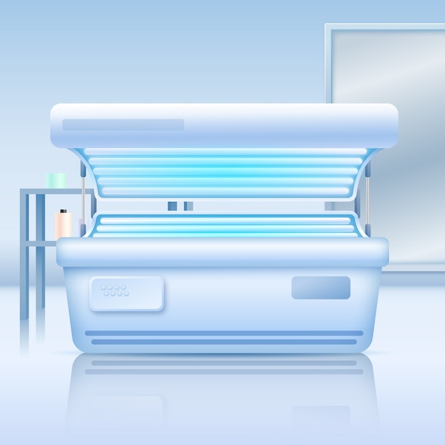 Free Vector realistic sunbed illustration