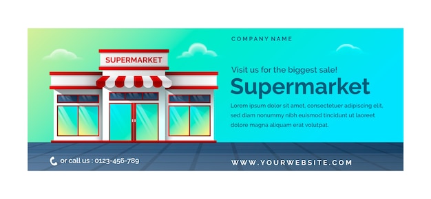 Realistic supermarket template