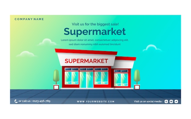 Realistic supermarket template