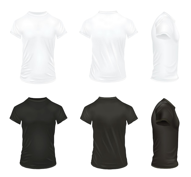 Realistic T Shirt isolated illustration Set