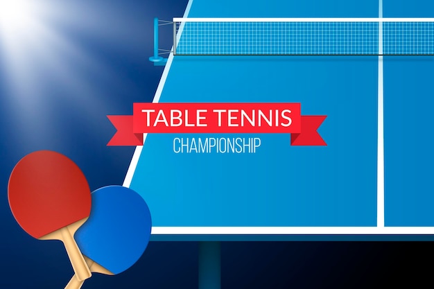 Realistic table tennis background