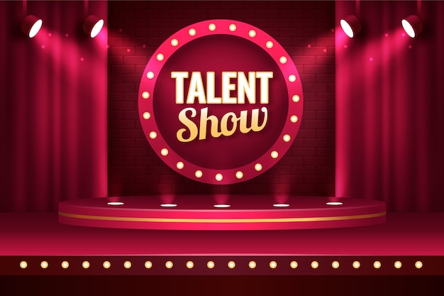 Free vector realistic talent show background