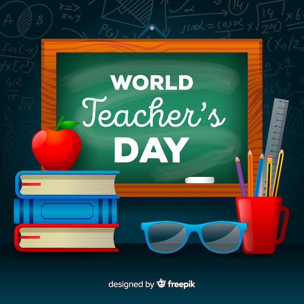 Free Vector realistic teachers day background