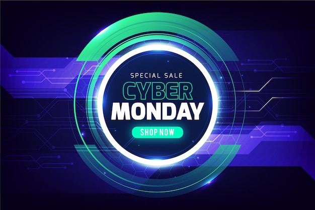 Realistic technology cyber monday