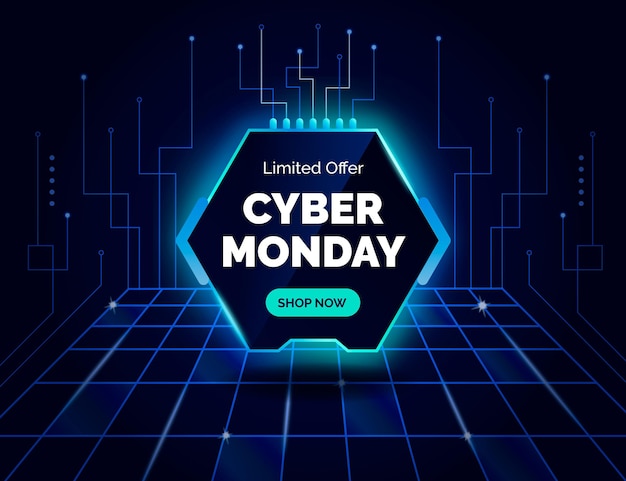 Realistic technology cyber monday