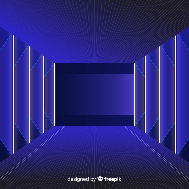 Realistic technology light tunnel background