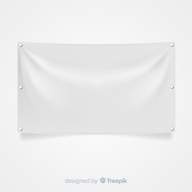 Realistic textile banner