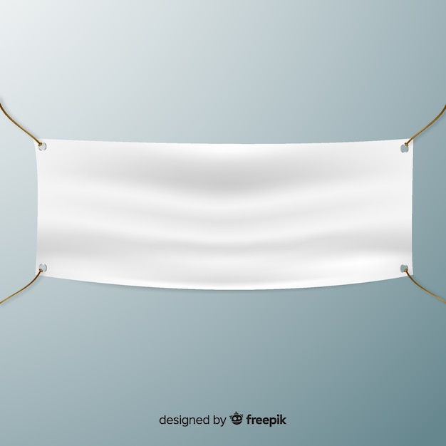 Free vector realistic textile banner