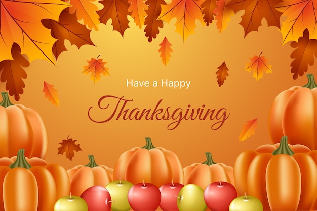 Free Vector realistic thanksgiving background