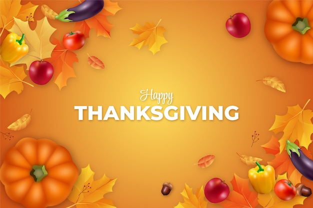 Free Vector realistic thanksgiving background