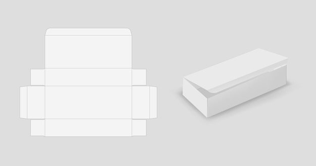 Realistic tissue box mockup illustration