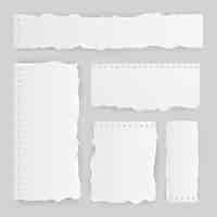 Free vector realistic torn paper pack