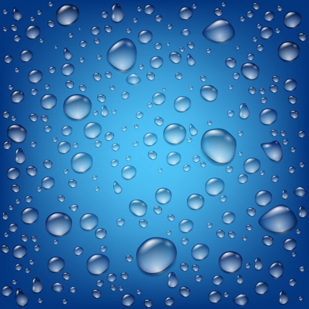 Realistic Transparent Water Drops texture background