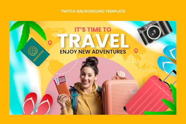 Realistic travel twitch background