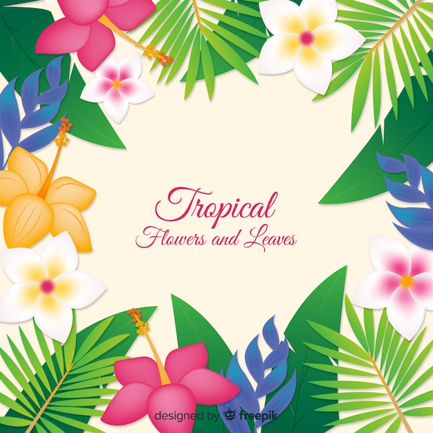 Realistic tropical background