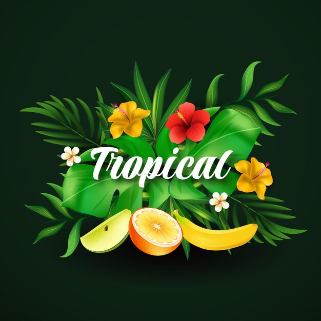 Realistic tropical background