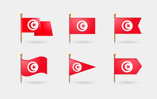 Realistic tunisia national emblems