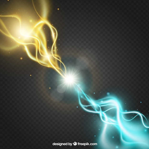 Realistic two forces light effect background