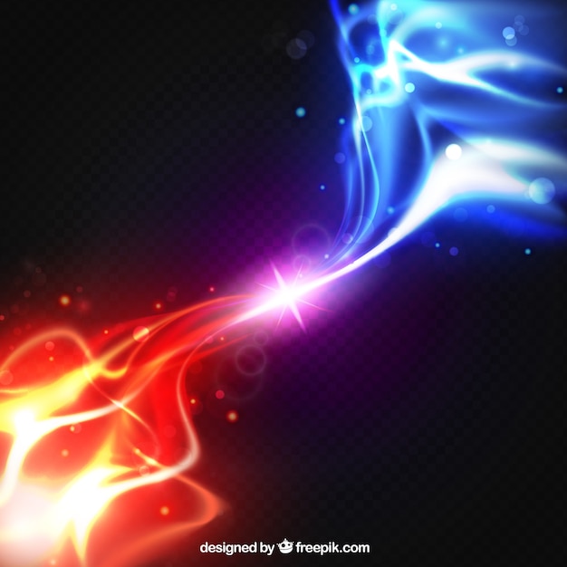 Realistic two forces light effect background