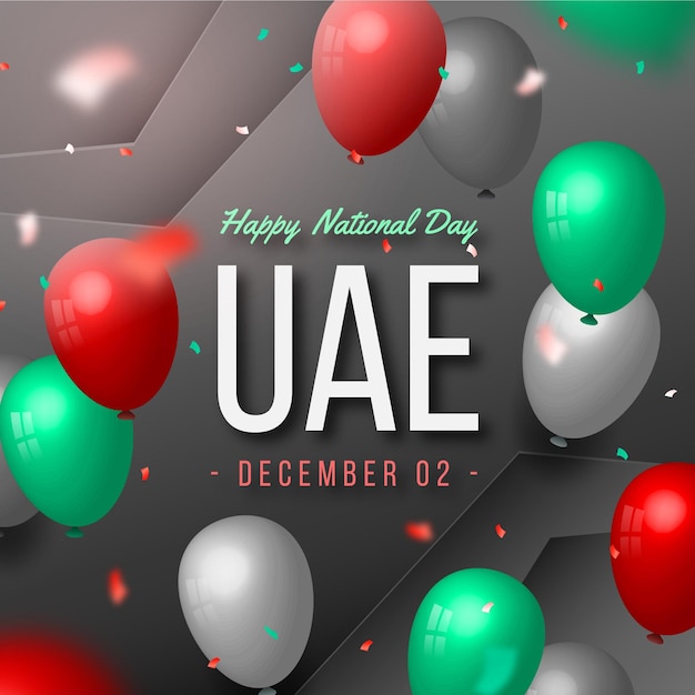 Realistic united arab emirates national day