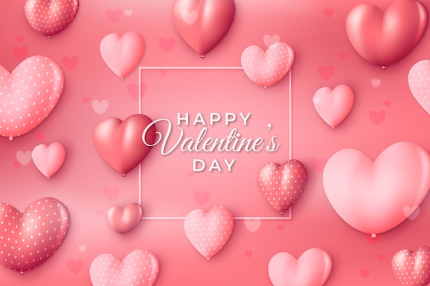 Realistic valentine's day background