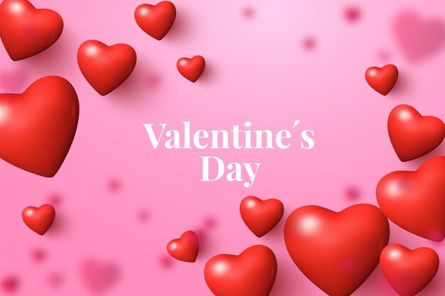 Realistic valentine's day background