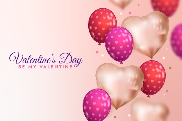 Realistic valentine's day background